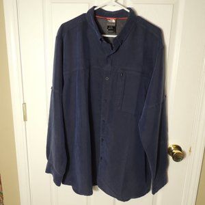 North Face Men's Blue Shirt Button Down Size XL